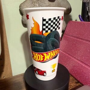 Hot Wheels White Drinkware Cup